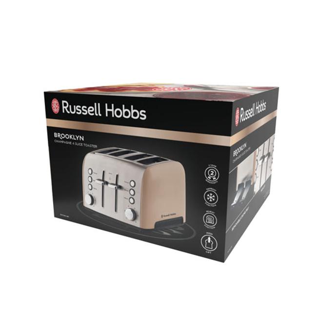 Russell Hobbs Brooklyn Champagne 4 Slice Toaster RHT94CHM...