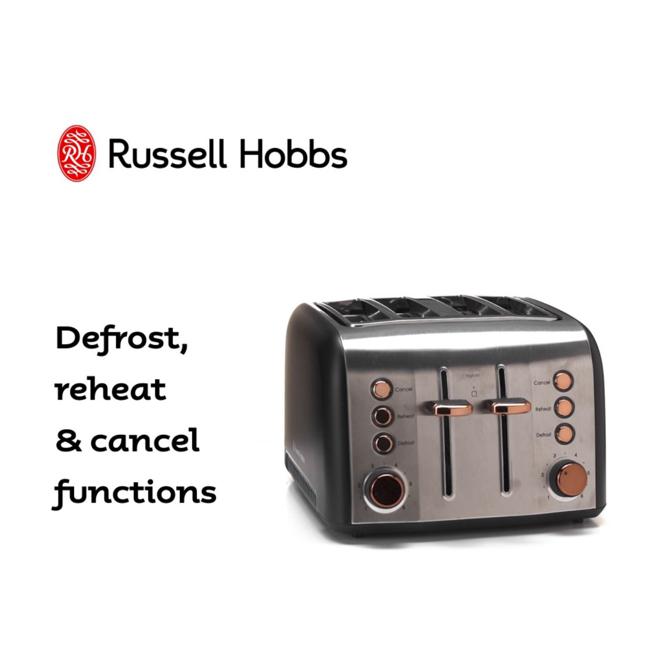 Russell Hobbs Brooklyn 4 Slice Toaster - Copper RHT94COP...