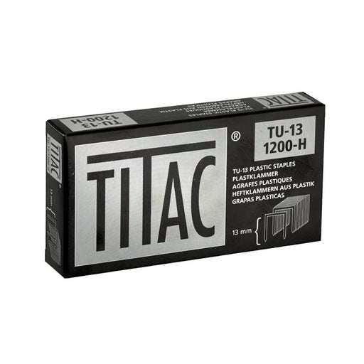 Titac Plastic U Staples TU13 Hard Pkt 1500pcs-Marston Moor