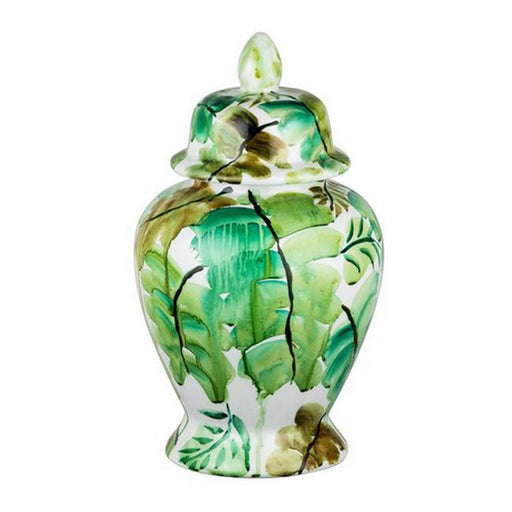Rembrandt Green Leaves Ceramic Jar W/Lid SE2033-Marston Moor