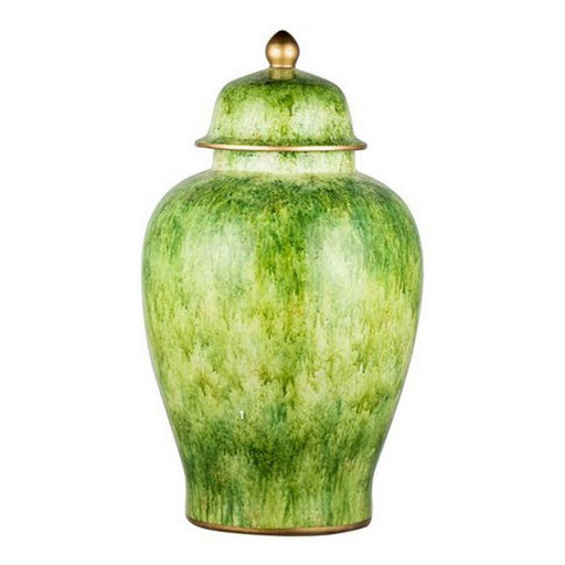 Rembrandt Green Ceramic Jar W/Lid SE2035-Marston Moor