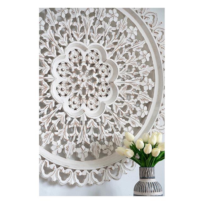 Rembrandt Round Rustic Carved Wall Art SE2084-Marston Moor