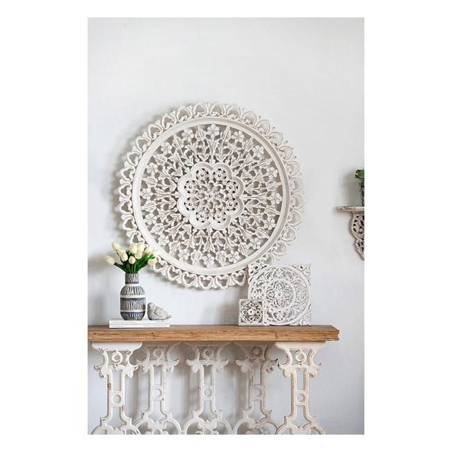 Rembrandt Round Rustic Carved Wall Art SE2084-Marston Moor