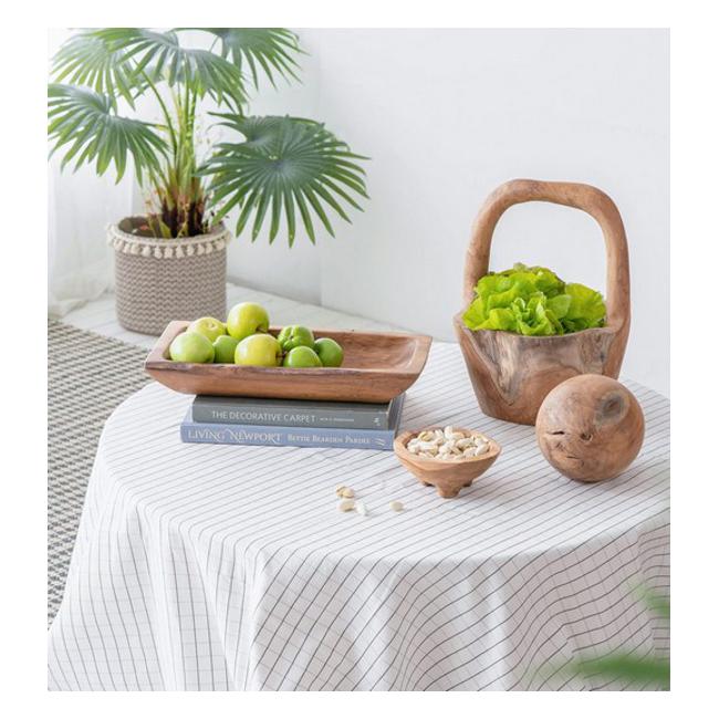 Rembrandt Round Teak Bowl With Handle SE2304-Marston Moor