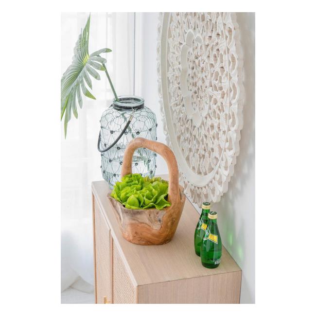 Rembrandt Round Teak Bowl With Handle SE2304-Marston Moor