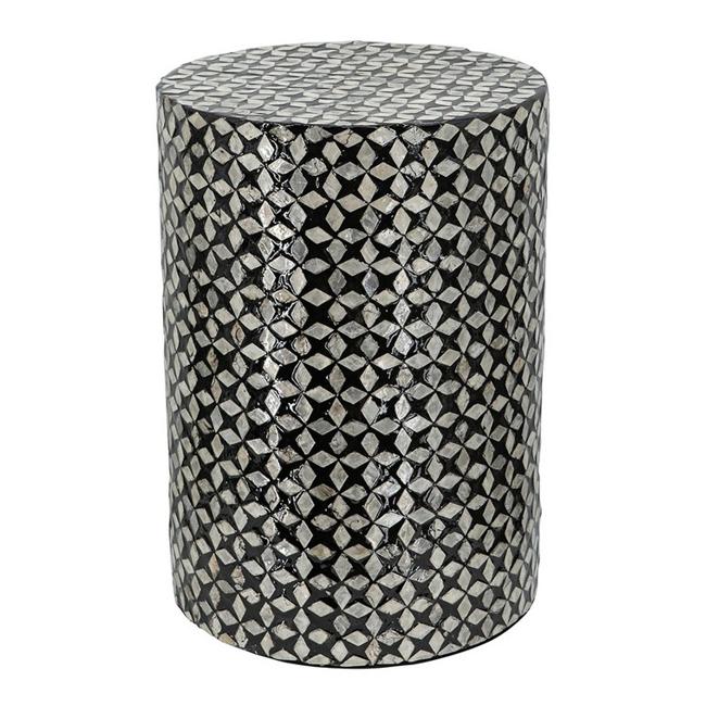 Rembrandt Black Accent Stool/Table SE2348-Marston Moor