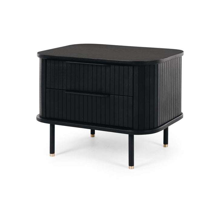 Furniture By Design Anders Bedside (Black Oak) SHABSOB