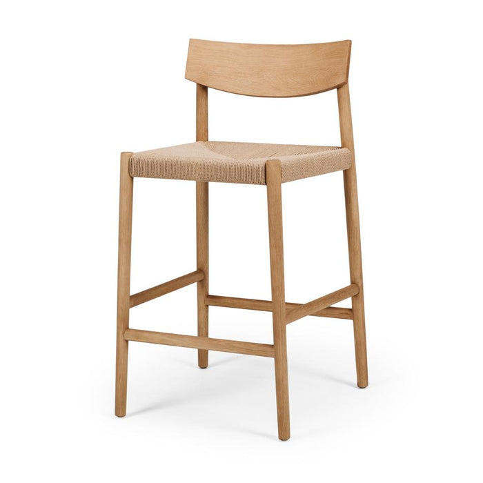 Furniture By Design Ingrid Highback Barstool (Natural Oak) Cord
