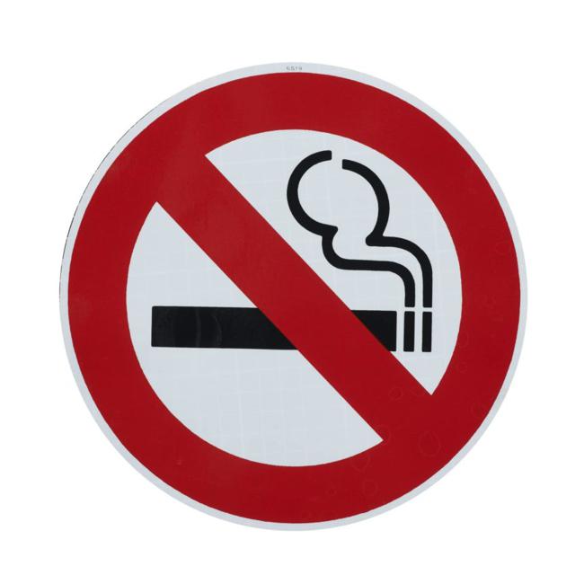 Self Adhesive Sign No Smoking (Symbol) 225mm Round-Marston Moor