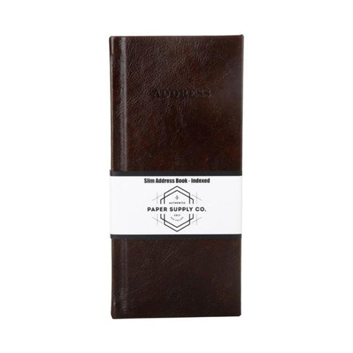 OSC Vintage Address Book Slimline Brown-Marston Moor