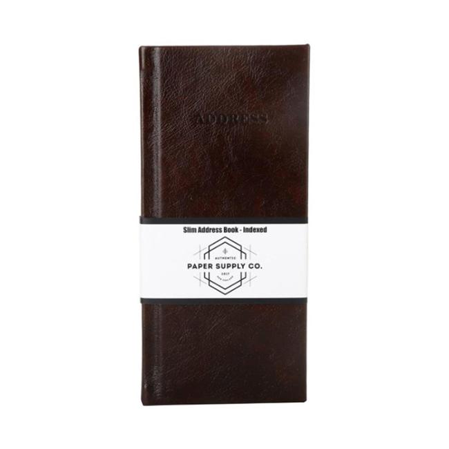 OSC Vintage Address Book Slimline Brown-Marston Moor