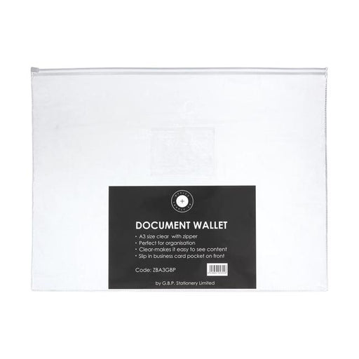 OSC Document Wallet A3 Zip Closure Pack of 5-Marston Moor