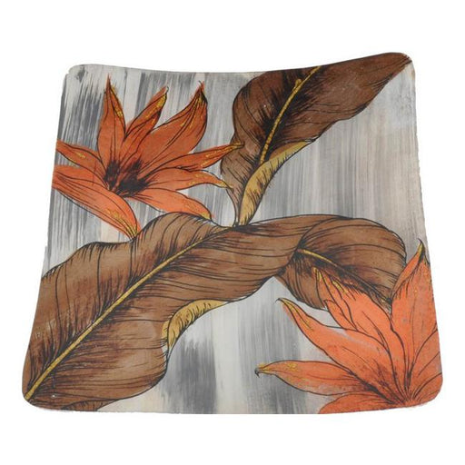 Rembrandt Autumn Leaves - Glass Platter 12" Sq Plate ZC6007-Marston Moor