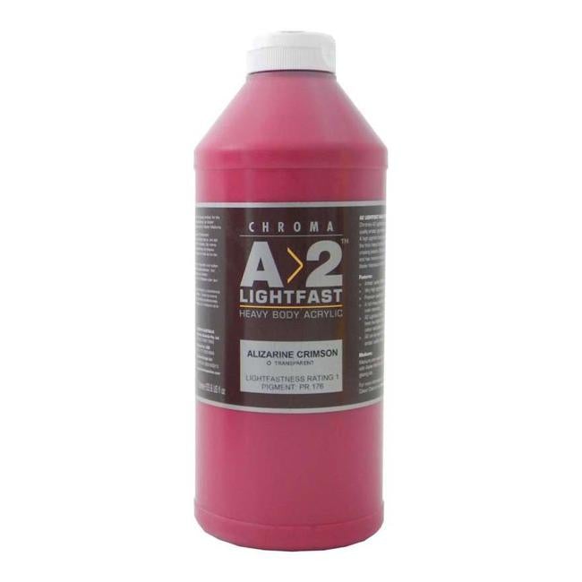A2 Lightfast Heavybody Acrylic 1 Litre Alizarine Crimson
