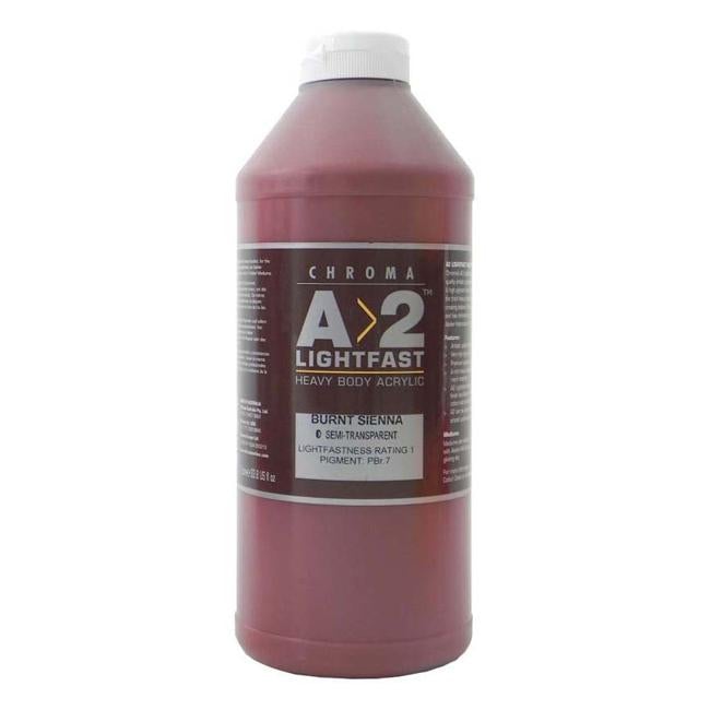 A2 Lightfast Heavybody Acrylic 1 Litre Burnt Sienna