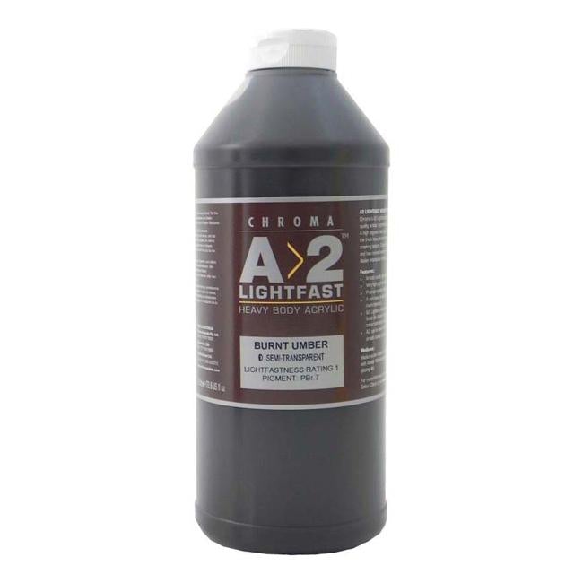 A2 Lightfast Heavybody Acrylic 1 Litre Burnt Umber