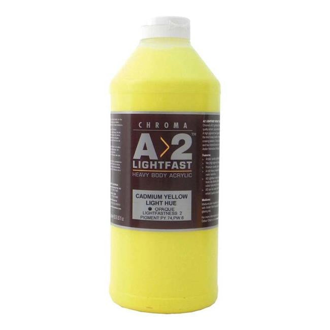 A2 Lightfast Heavybody Acrylic 1 Litre Cadmium Light Yellow