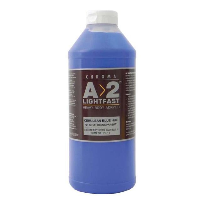 A2 Lightfast Heavybody Acrylic 1 Litre Cerulean Blue