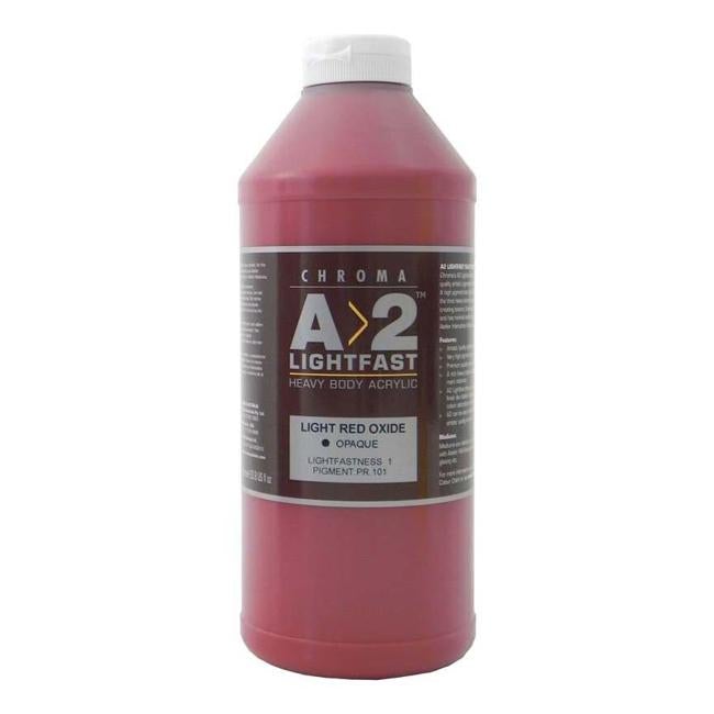 A2 Lightfast Heavybody Acrylic 1 Litre Light Red Oxide