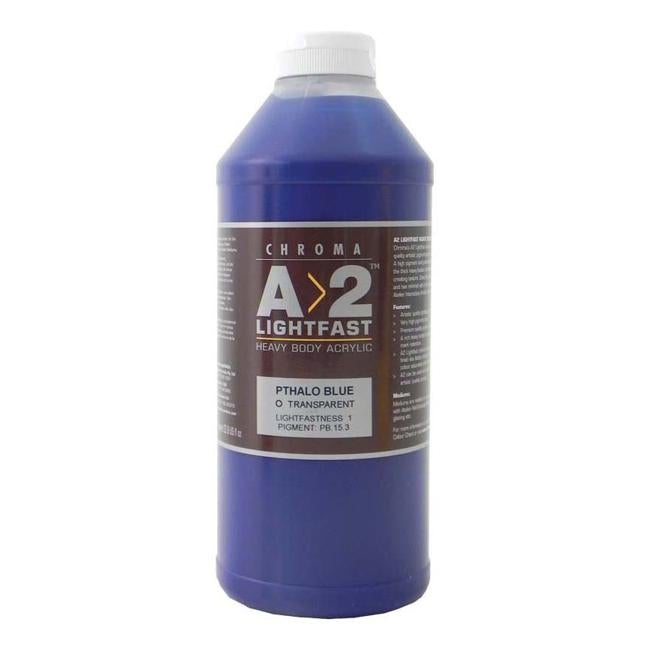 A2 Lightfast Heavybody Acrylic 1 Litre Pthalo Blue