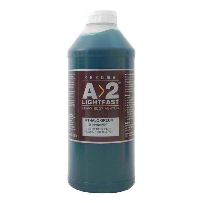 A2 Lightfast Heavybody Acrylic 1 Litre Pthalo Green