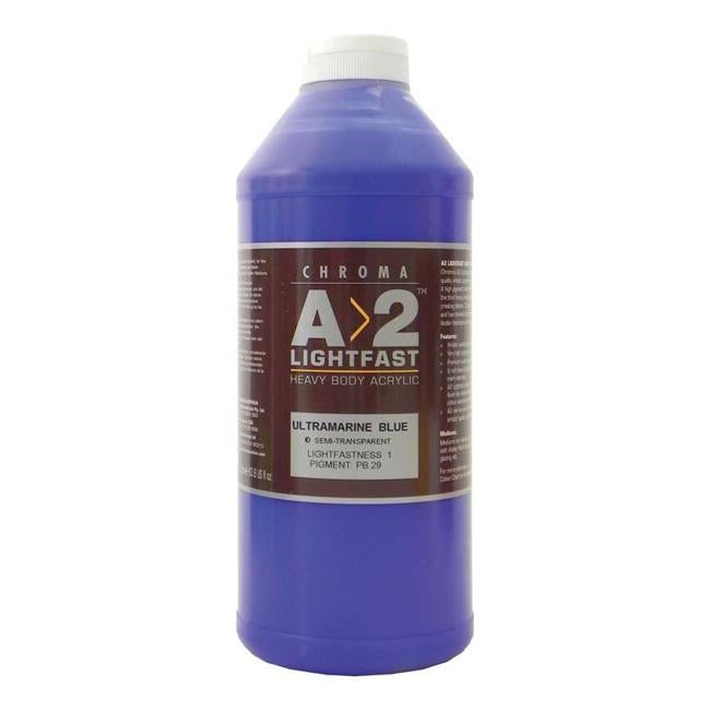A2 Lightfast Heavybody Acrylic 1 Litre Ultramarine  Blue