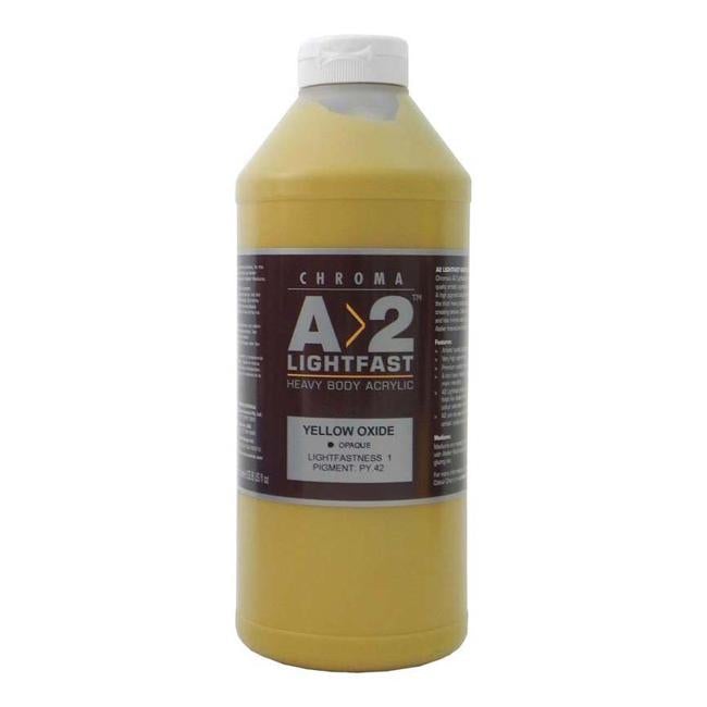 A2 Lightfast Heavybody Acrylic 1 Litre Yellow Oxide