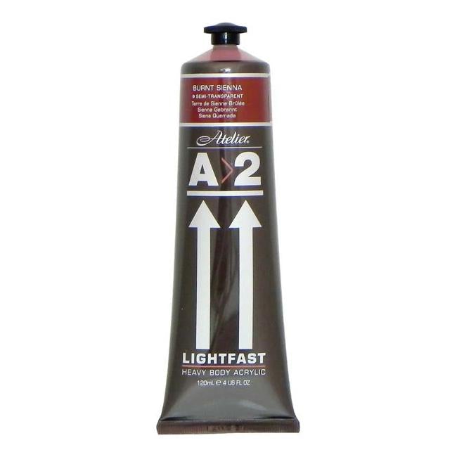 A2 Lightfast Heavybody Acrylic 120ml Burnt Sienna