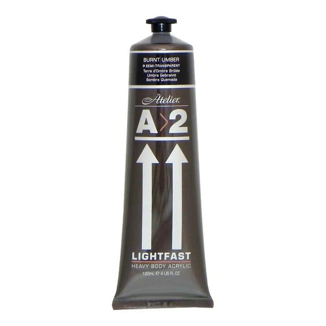 A2 Lightfast Heavybody Acrylic 120ml Burnt Umber