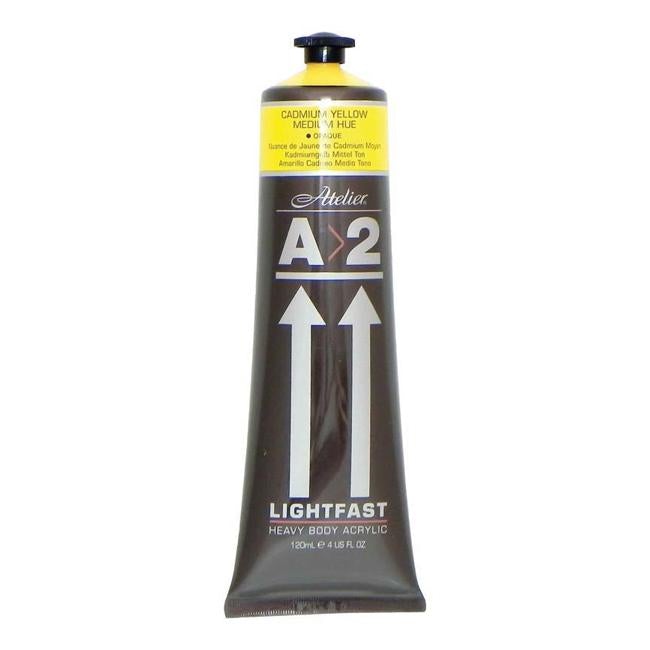 A2 Lightfast Heavybody Acrylic 120ml Cadmium Yellow Medium