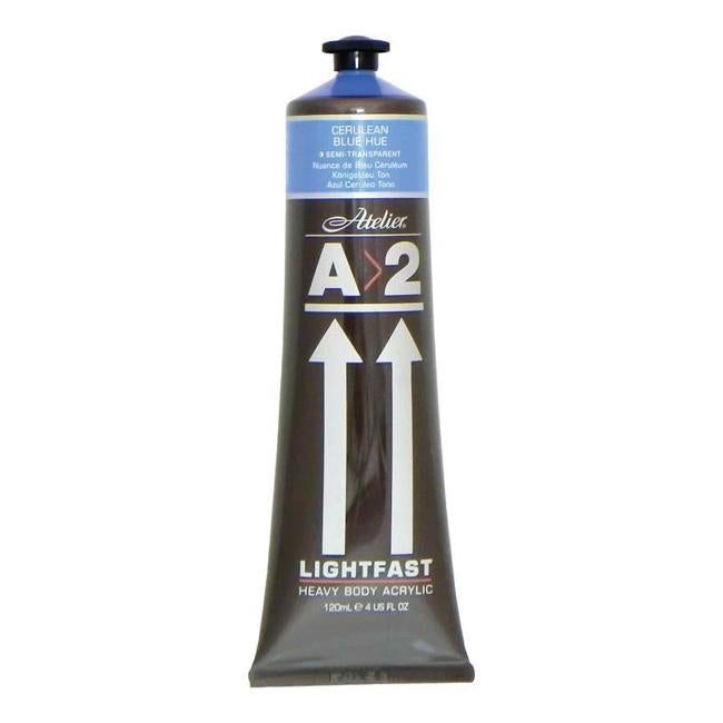 A2 Lightfast Heavybody Acrylic 120ml Cerulean Blue