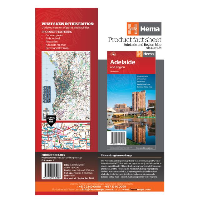 Adelaide & region handy: 9th Edition - Hema Maps