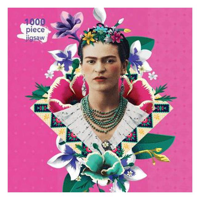 Adult Jigsaw Puzzle Frida Kahlo Pink: 1000-piece Jigsaw Puzzles - Flame Tree Studio