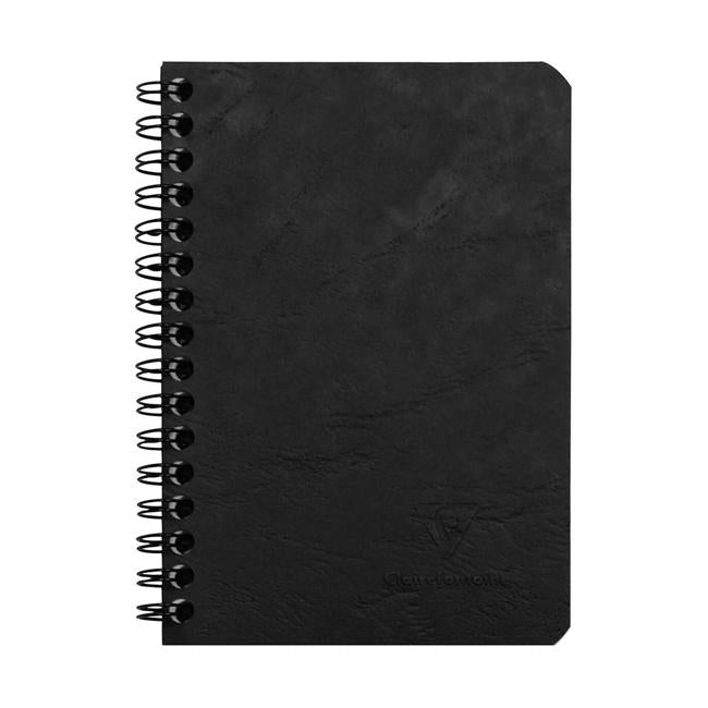 Age Bag Spiral Notebook Pocket Lined Black