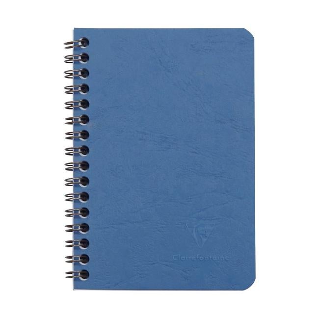 Age Bag Spiral Notebook Pocket Lined Blue
