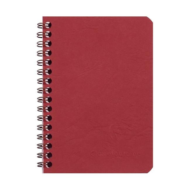 Age Bag Spiral Notebook Pocket Lined Red