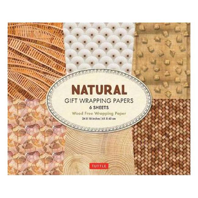 All Natural Gift Wrapping Papers: 6 Sheets of High-Quality 24 x 18 inch Wrapping Paper - Tuttle Publishing