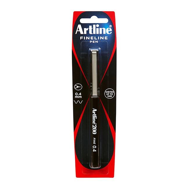 Artline 200 fineliner pen 0.4mm black hs