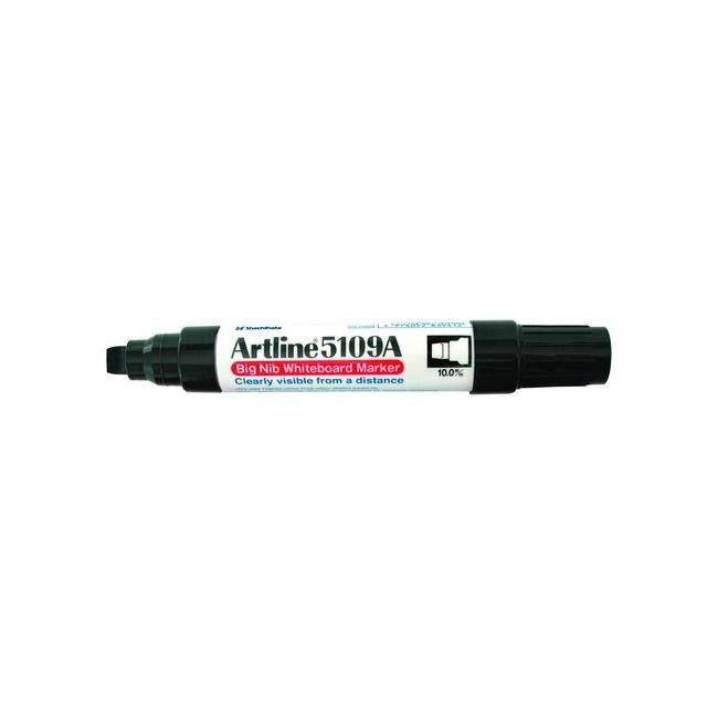 Artline 5109a whiteboard marker 10mm chisel nib black hs