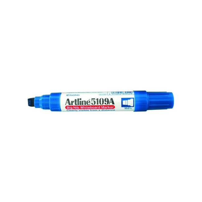Artline 5109a whiteboard marker 10mm chisel nib blue hs