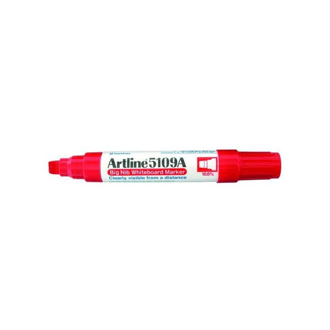 Artline 5109a whiteboard marker 10mm chisel nib red hs