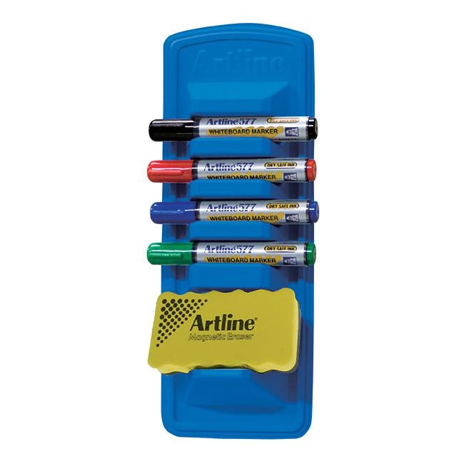 Artline 577 whiteboard caddy starter kit includes markers astd