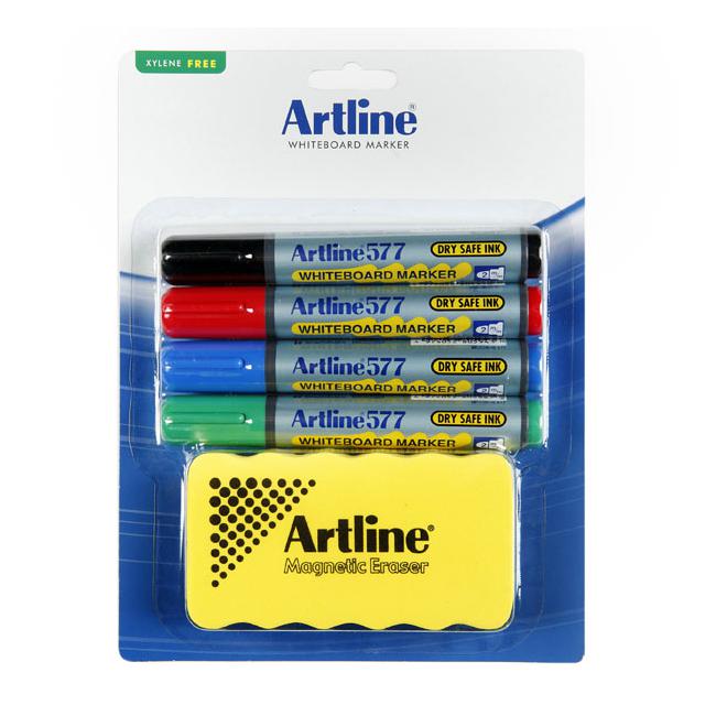 Artline 577 whiteboard marker kit magnet ersr hs