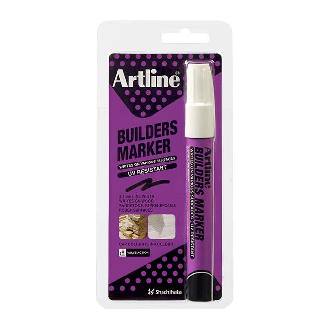 Artline builders permanent marker white hs