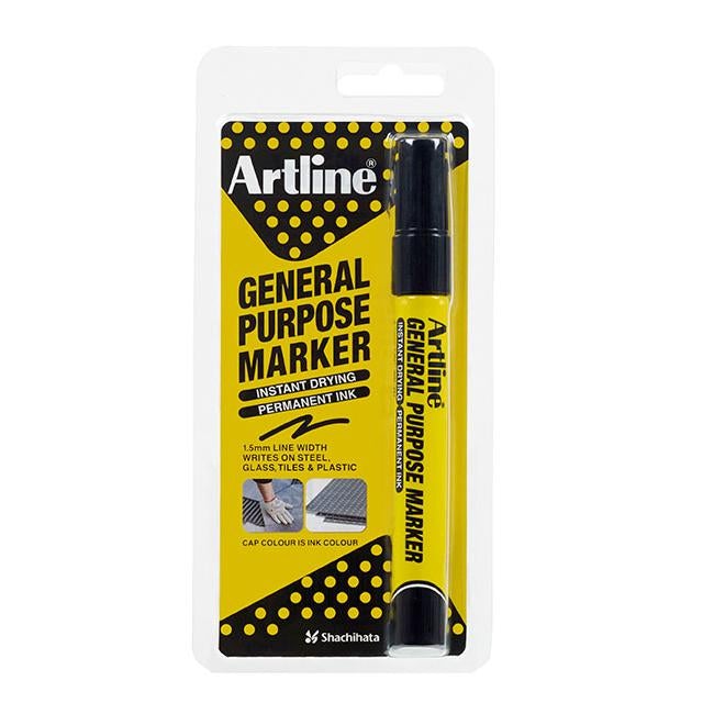 Artline general purpose permanent marker black hs