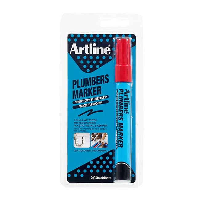Artline plumbers permanent marker red hs