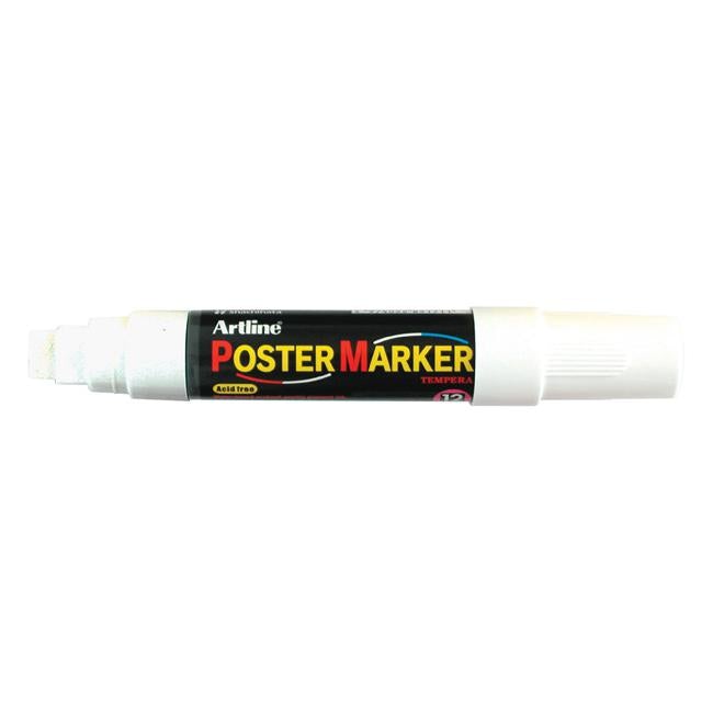 Artline poster marker tempera ink 12mm wedge white