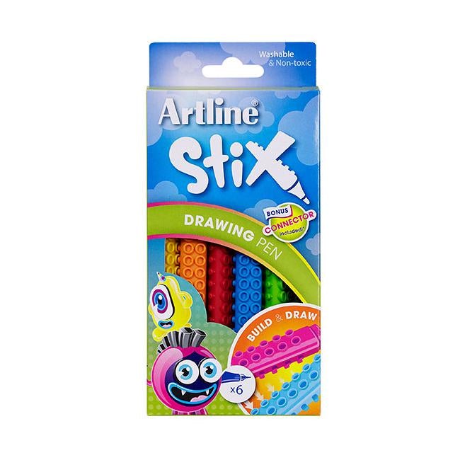 Artline stix drawing pen 6pk