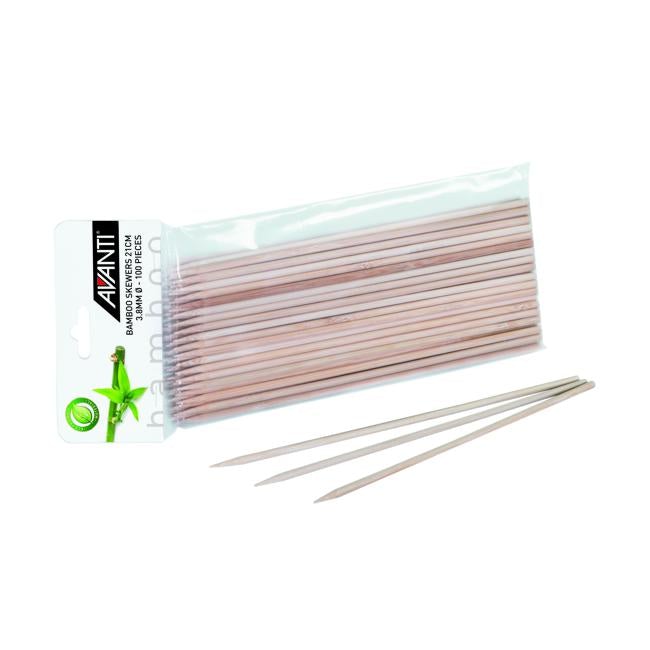 Avanti Bamboo Skewers 21cm 100pce Pack