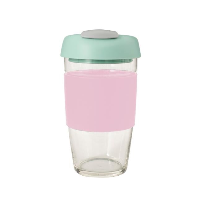 Avanti Glass GoCup 473ml Pink/Mint/Grey